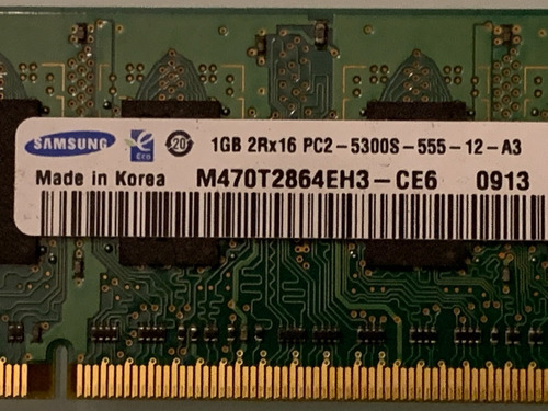 Memória Samsung 1 Gb 2rx16 Pc2-5300s-555-12-a3