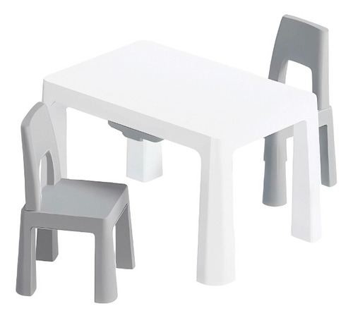 Juego De Mesa Y Sillas Para Niños Comedor Infantil Moderno Gris