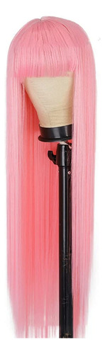 Peluca Rosa Con Flequillo Zero Two Peluca Para Cosplay