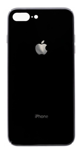 Tapa Cristal Trasera iPhone 8 Plus Color Negro Con Detalle (Reacondicionado)