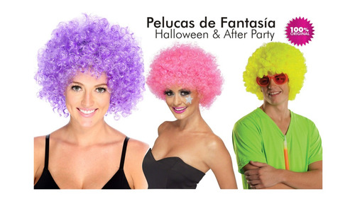 Imagen 8 de 9 de ¡ Peluca Afro Rojo Fantasía Fiesta Halloween Hora Loca !!