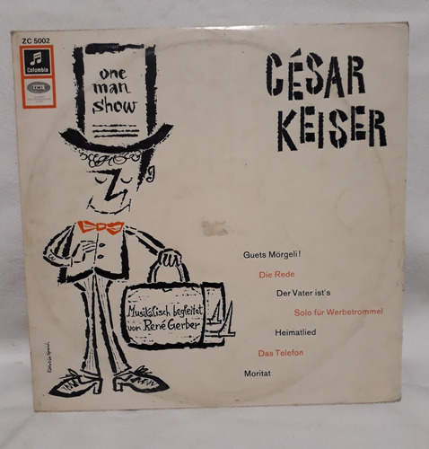 César Keiser One Man Show Comediante Suizo Disco Lp