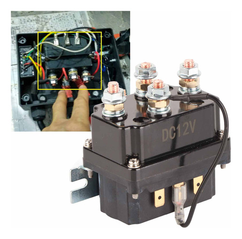 Contactor Aut Winch Relay 12v 250a Para 3000-5000lbs
