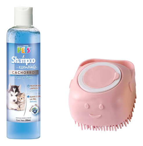 1 Shampoo P/ Cachorros Fancy 250 Ml + Cepillo Dispensador