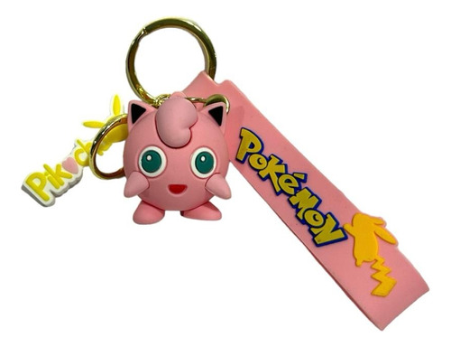 Llavero Jigglypuff De Goma Pokemón Médico Rosa