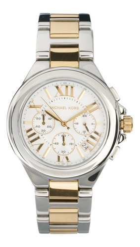 Relógio Michael Kors Mk5653 Camille Orig Chron Gold Silver