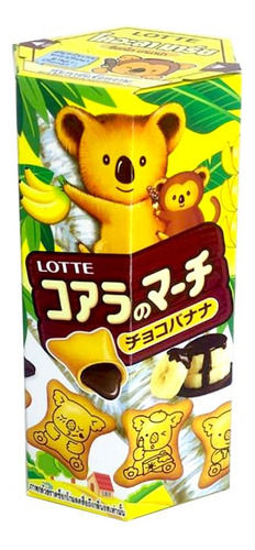 Biscoito Koala Recheado Banana Com Chocolate 37g - Lotte