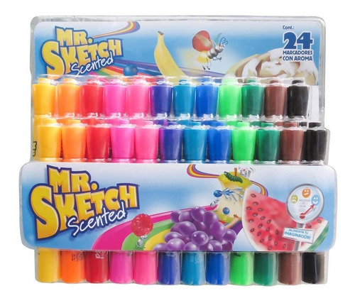 Marcador Con Aroma Plumon Mr. Sketch Con 24 Piezas