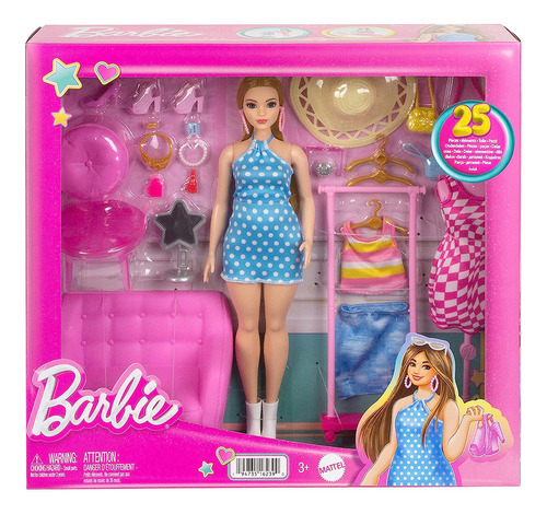 Muñecas Barbie Armario Modas 25 Accesorios Original Mattel. 