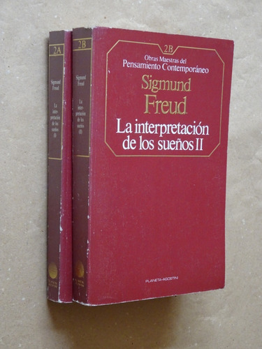 Sigmund Freud.la Interpretación De Los Sueños.2 Tomos/