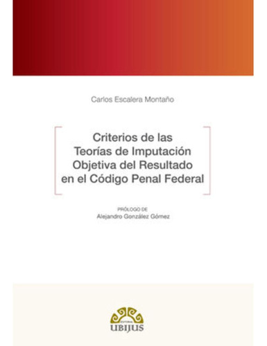Libro.- Criterios De Las Teorías De Imputación Objetiva Del