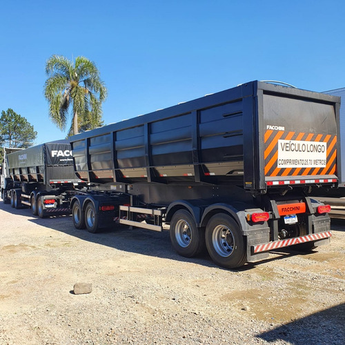 Imagem 9 de 15 de Carreta Rodocaçamba Basculante 35+35m³ Facchini 2022 Rodo