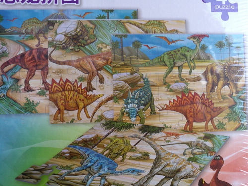 Bosque escena Dinosaurio Prehistórico Dinosaurio Jugar Juguete Rompecabezas Mundial De Los Niños 