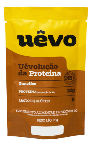 Proteína Uêvo 28g - Sabor Banoffee - Caixa Com 12 Unidades