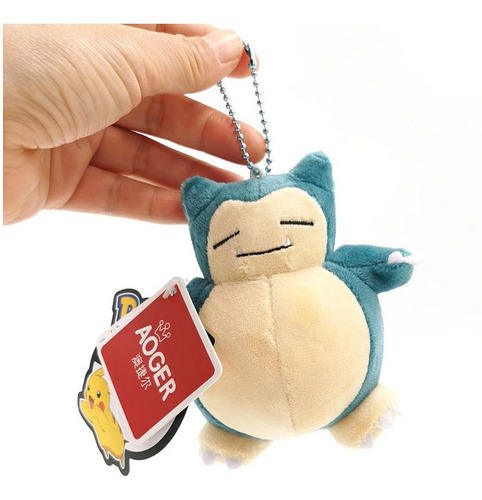 Llavero Peluche Colgante Snorlax De Pokemon 10 Cm Original