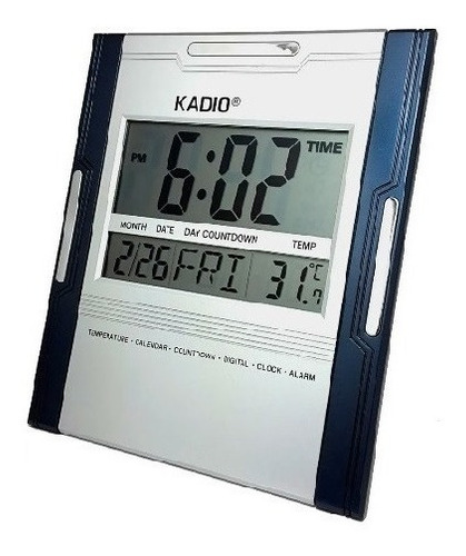 Reloj Termometro Alarma Calendario Digital Kadio + Baterias