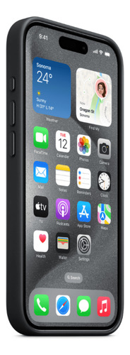 Case Tecido Finewoven Magsafe Capa Iphone 15 Pro Preto