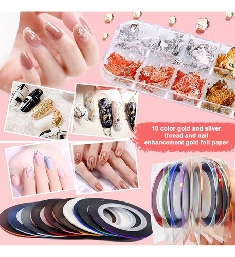Pincel Cosmético Adequado Para Cores E Salões Art Nail Foil