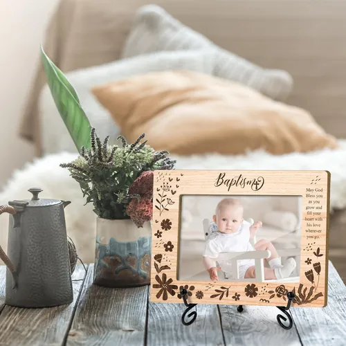 Baby Blessings Bautismo Marco De Fotos De Madera Regalos De