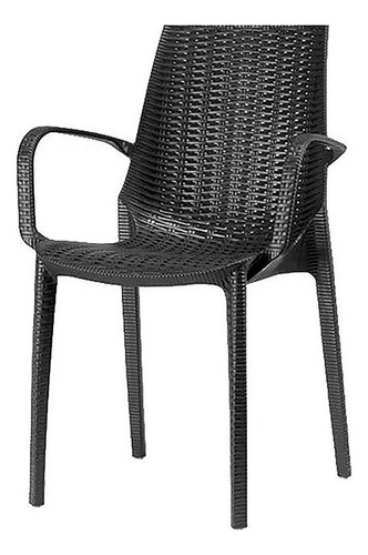 Sillón De Jardin Quality Melody Ratan Negro