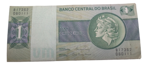 Billete 1 Cruzeiro Del Banco Central De Brasil Años 80's