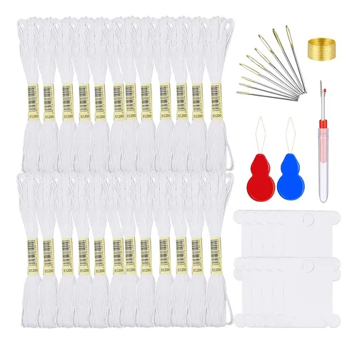 comprar Kit De Hilo De Bordar, 24 Madejas De Hilo De Punto De Cruz P