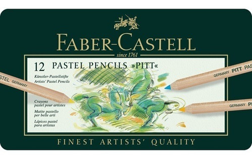 Lápiz Pitt Pastel Estuche X12 Colores Faber Castell