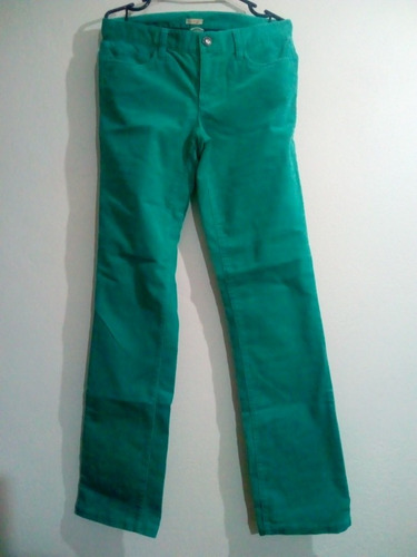 Pantalón De  Pana De Dama Color Verde J. Crew Talla 27 R