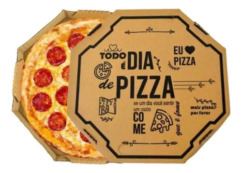 Kit 100 Caixa De Pizza 45 Cm Basic Delivery Pizzaria