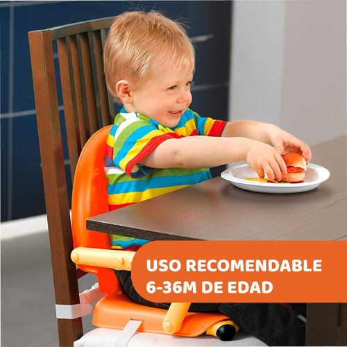Imagen 5 de 5 de Chicco Silla Booster Pocket Snack, Color Naranja