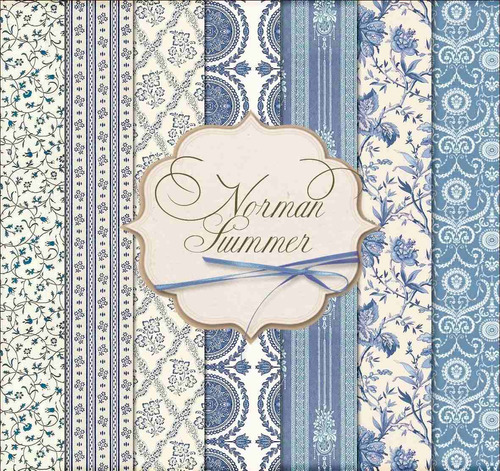 Kit De Papel Digital Shabby Chic Azul Norman Summer