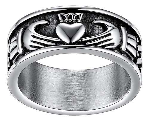 Anillo De Promesa Claddagh For Bodas Amor Hombre Y Mujer