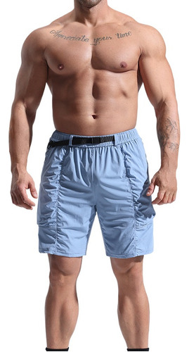 Shorts Verano Color Liso Secado Rápido Hombre