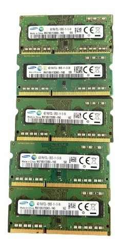 Lote 10 Pz Memoria Ram Samsung Ddr3l 4 Gb Para Laptop