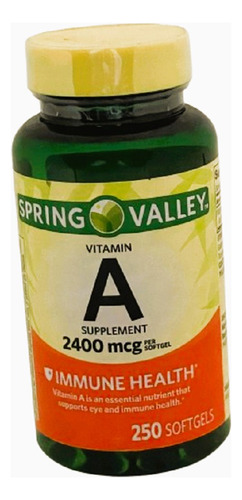 A Vitamina 2400mcg - 250softgels Spring Valley