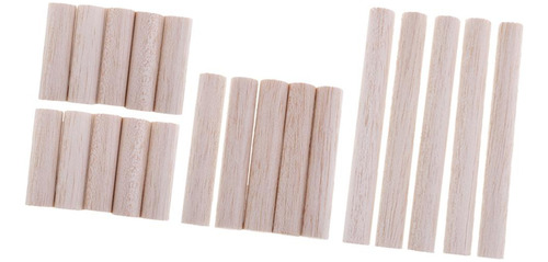 20 Piezas De De Balsa De 15 Mm Sin Terminar, Palos , Varilla