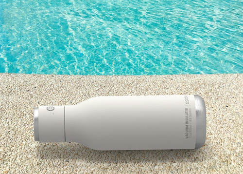 Termo Botella Bocina Wireless Asobu Blanco Doble Pared 17 Oz