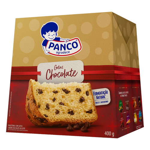 Panettone com Gotas de Chocolate ao Leite Panco Caixa 400g