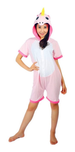 Imagen 1 de 3 de Pijama Unicornio Kigurumi Enterito De Verano Kawaii