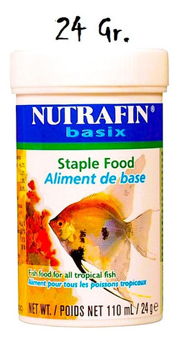 Nutrafin Basix Alimento Para Peces Tropicales Escamas 24 Gr