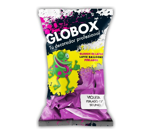 Globos Latex Perlados Globox Violeta X 50 U