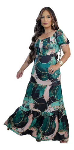 Mercado livre vestido longo florido 2025