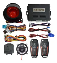 Comprar Banvie 1 Sistema De Alarma De Seguridad Para Entrada Sin Llave + 2 Arrancador Remoto Del Motor + 3 Botones De Encendido De Arranque Para Arranque