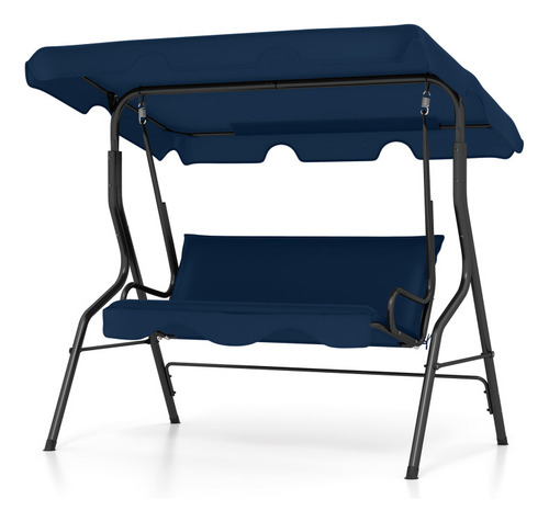 Columpio De Toldo Para Patio Al Aire Libre,3 Asientos Marino