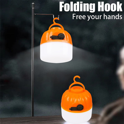 Linterna Pequeña Led Para Acampar Con Forma De Calabaza, 5 U