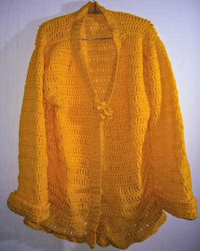 Saco Sacón Tejido A Mano Lana Talle Xxl// Xxxl