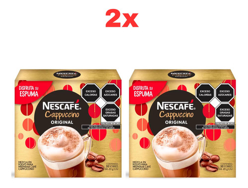 Pack Nescafé Cappuccino Original 60 Sobres De 20 G Cada Uno