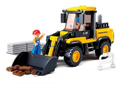 Imagem 2 de 3 de Blocos De Montar Construção Empilhadeira - 212 Peças Br827