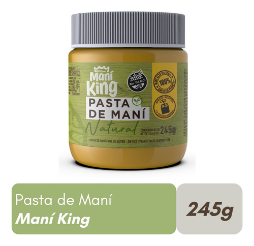 Pasta De Mani Natural Mani King X 245g Sin Tacc