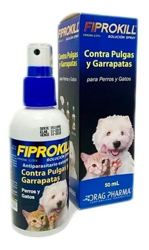Fiprokill Antipulga Y Garrapatas Spray 50ml